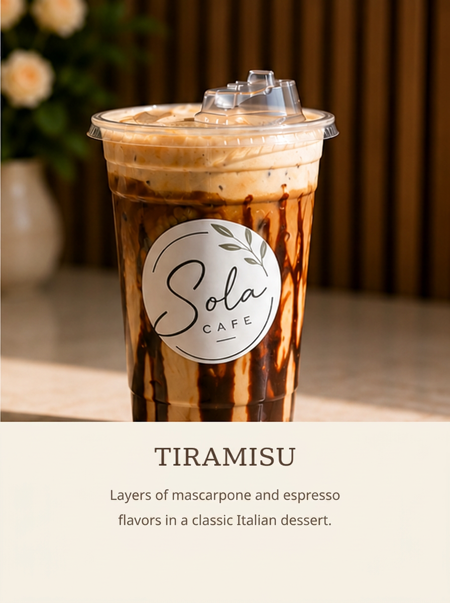Tiramisu at Sola Cafe and Deli